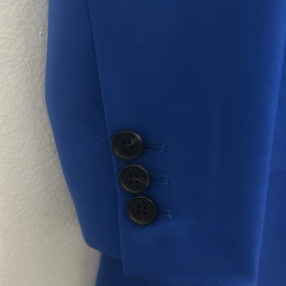 NWT CECE WOMEN’S BLUE LONG SLEEVE DOUBLE BREASTED TWILL BLAZER  JACKET - Picture 8 of 9